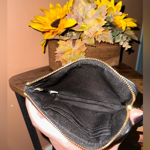 Coach Corner Zip Leather Wristlet - Picture 2 of 3